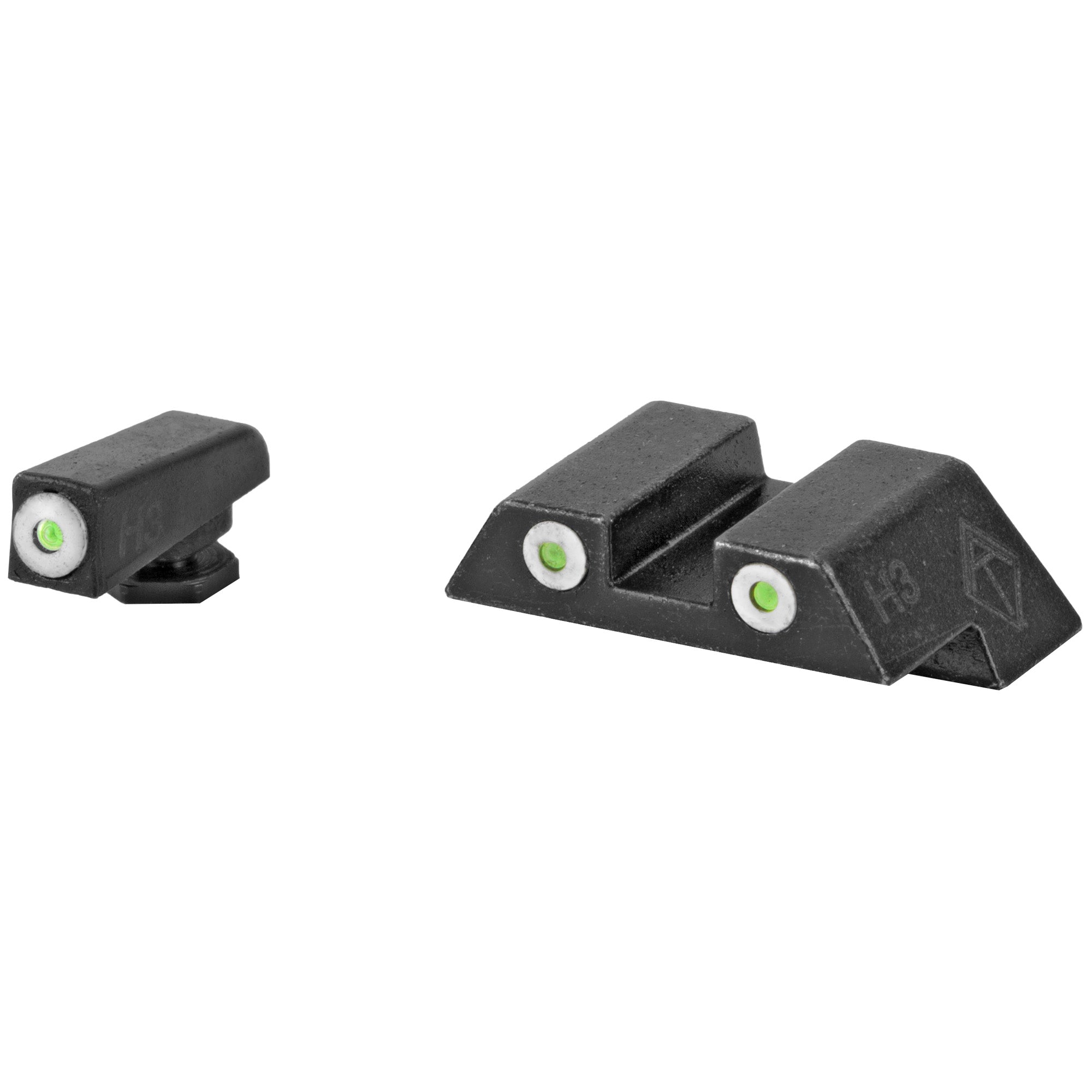 American Tactical ATINSGLOLF Glock Large Frame Night Sight with Green Tritium and White Ring