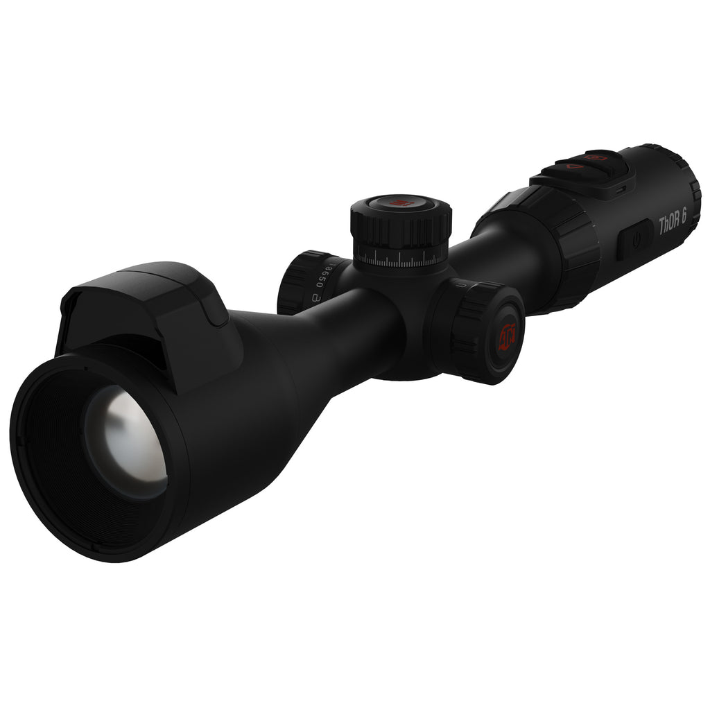 ATN Corp ThOR 6 Elite Thermal Optic with Laser Rangefinder and Ballistic Calculator, 3.5-28X, 35mm Objective, Black