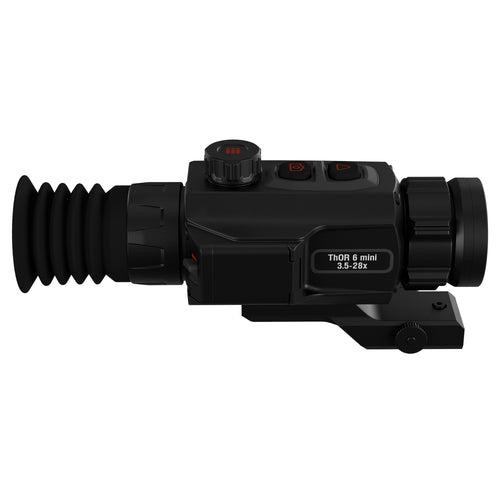 Atn Corp Thor 6 Mini, Thermal Rifle Scope, 3.5-28X Magnification, 35MM Objective, Multiple Reticles, Black