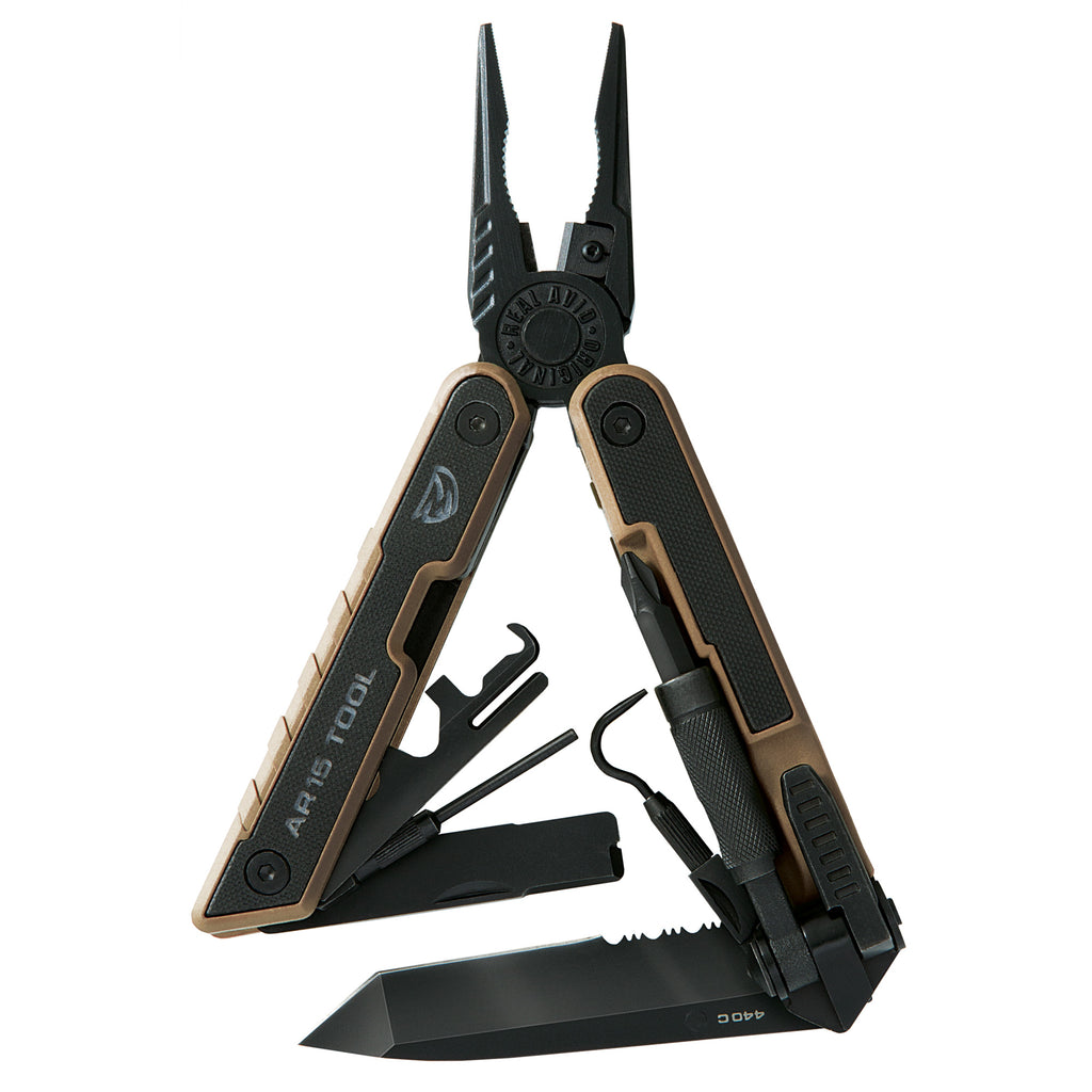 Real Avid AR-15 Multi-Tool with G-10 Grips and MOLLE-Compatible Sheath