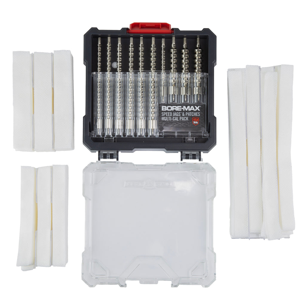 Real Avid Bore-Max Speed Jags and Patches Multi-Cal Pack for Bore Cleaning