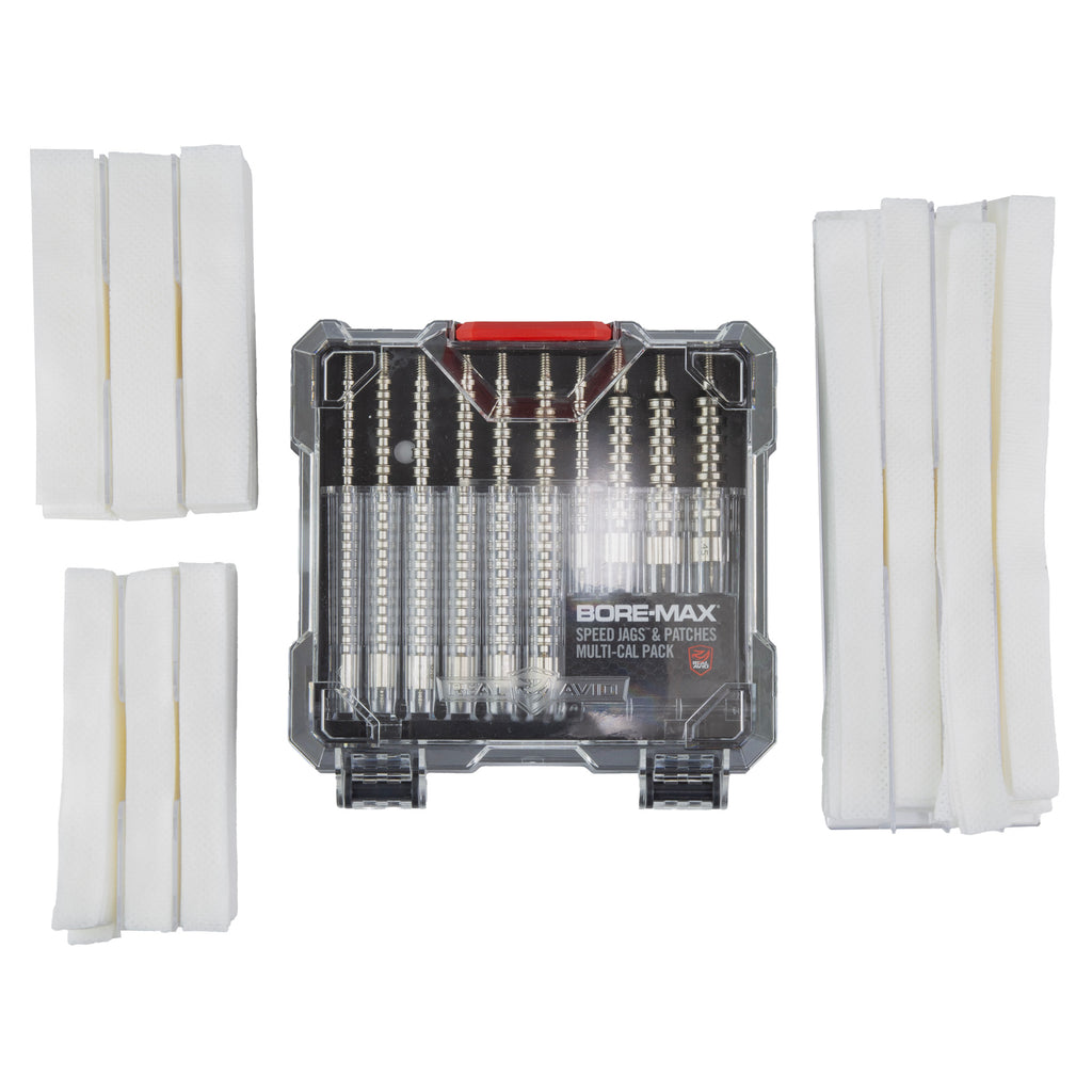 Real Avid Bore-Max Speed Jags and Patches Multi-Cal Pack for Bore Cleaning