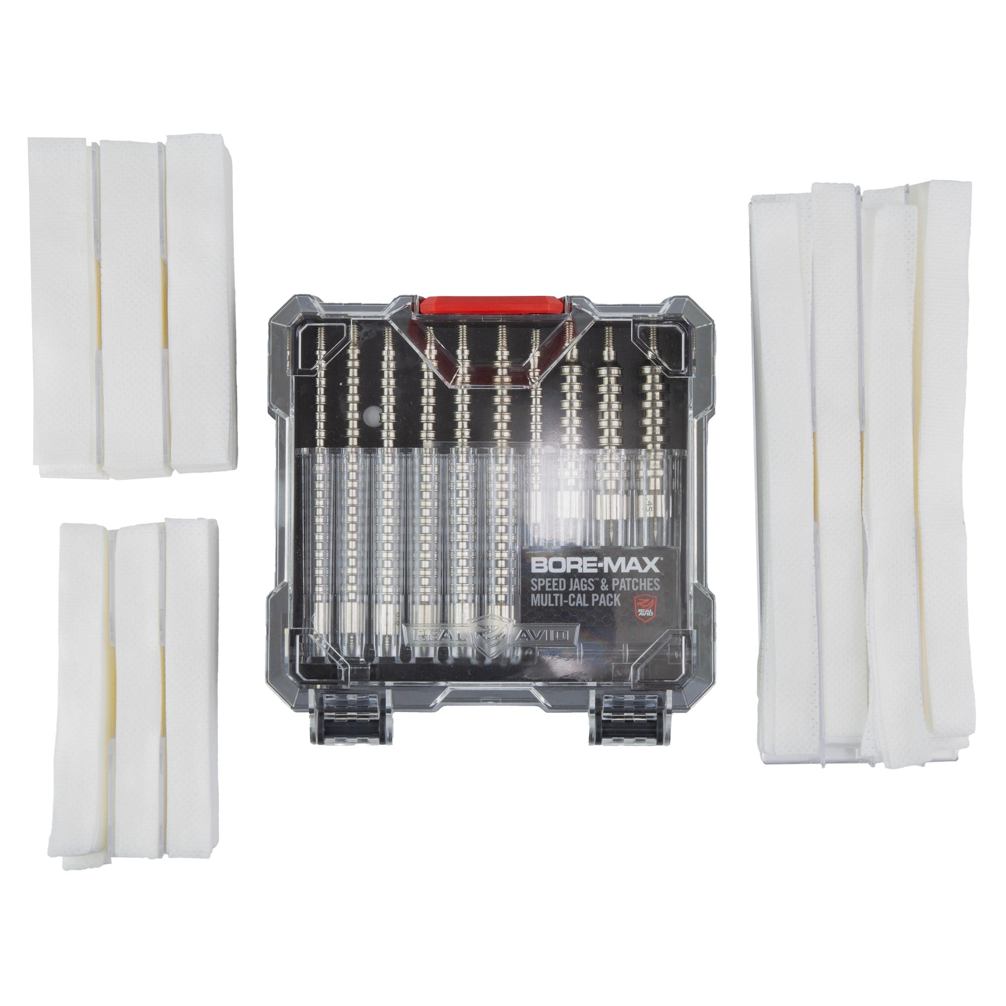 Real Avid Bore-Max Speed Jags and Patches Multi-Cal Pack for Bore Cleaning