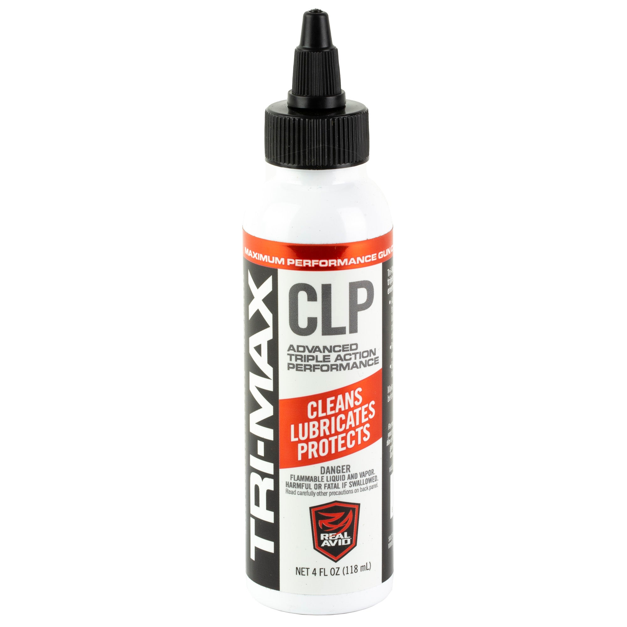 Real Avid TRI-MAX CLP 4 oz Bottle - All-in-One Gun Cleaning, Lubrication, and Rust Protection Solution