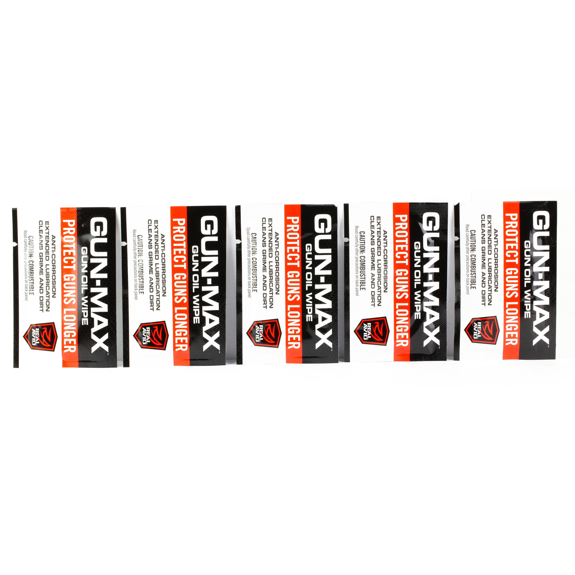 Real Avid Gun-Max Oil Wipes 25 Pack – Heavy-Duty Lubricant and Corrosion Protection for Firearms