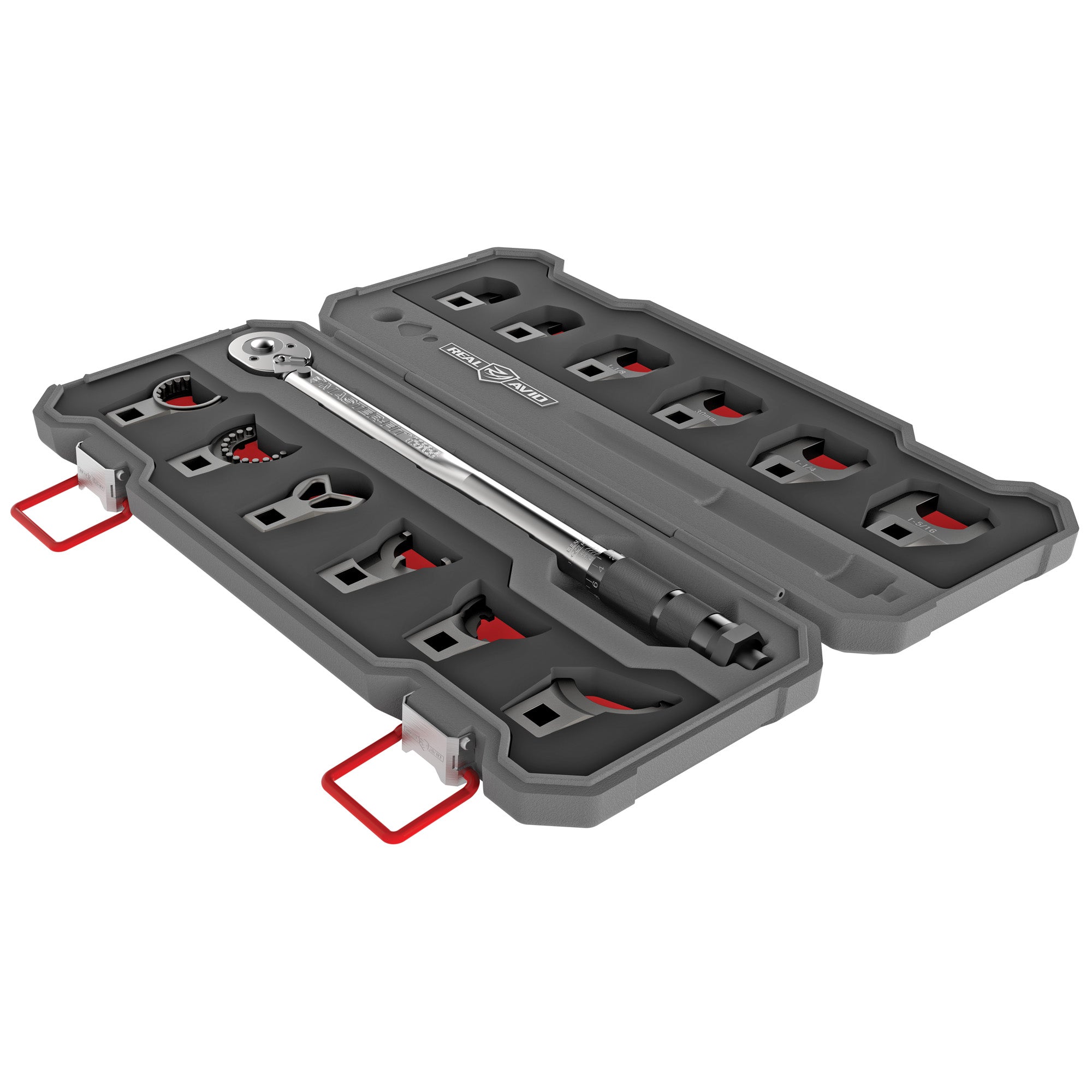 Real Avid Master-Fit AR15 Wrench Set – Precision Stainless Steel Torque Wrench and Crowfoot Wrenches for AR-15/MIL-SPEC Firearms
