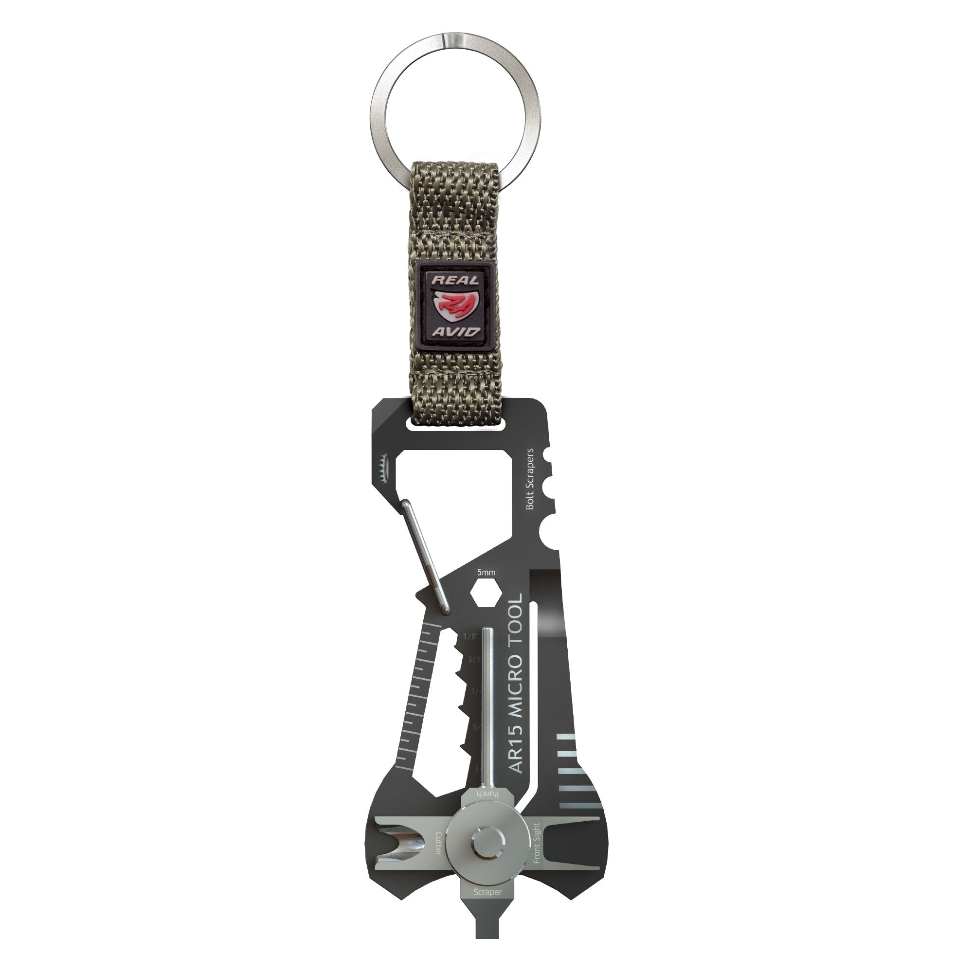 Real Avid Micro Tool for AR-15 - Compact Stainless Steel Multi-Tool for Firearm Maintenance