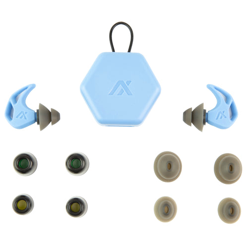 AXIL X20 Earplugs Blue - Advanced Hearing Protection for On-the-Go Safety