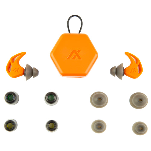 AXIL X20 Earplugs Blaze Orange – Comfortable Hearing Protection with Interchangeable Tips