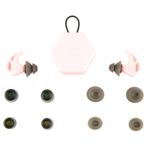 AXIL X20 Pink Earplugs - Comfortable Hearing Protection for On-the-Go