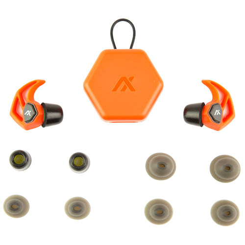 AXIL X30i Blaze Orange Ear Plugs – Dynamic Hearing Protection with Open and Closed Modes