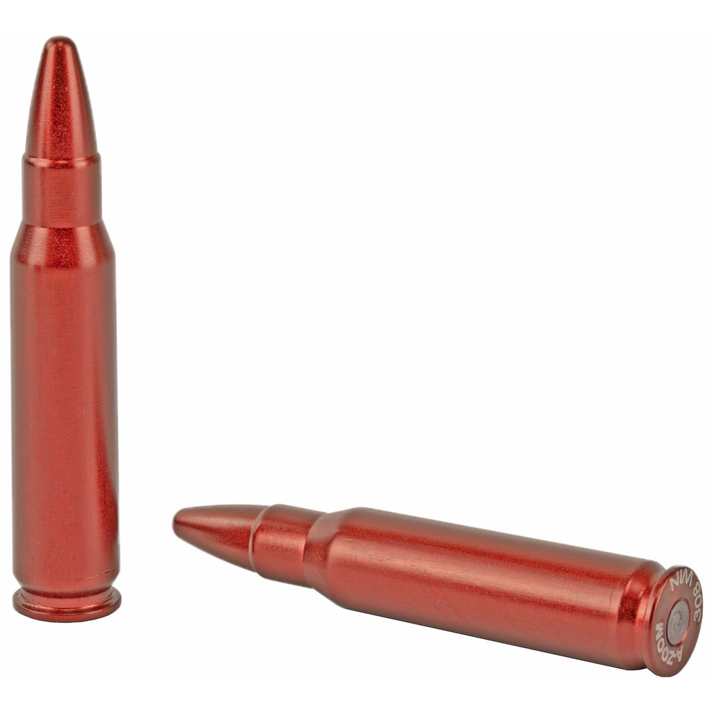 A-Zoom 12228 .308 Winchester Snap Caps - Red Aluminum Training Rounds (2 Pack)