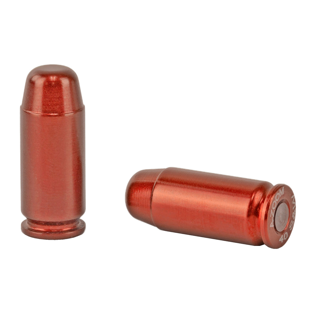 A-Zoom 15114 Snap Caps for 40 S&W Caliber – Red Aluminum Dummy Rounds, 5-Pack