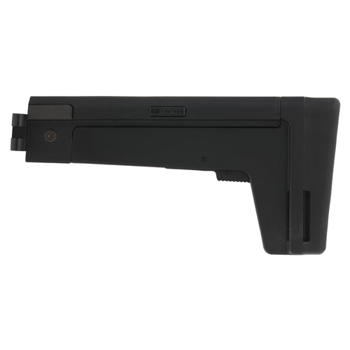 B5 Systems AK Stock 4.5mm Black – Adjustable Folding Stock with Optic Rail and Cushioned Buttpad