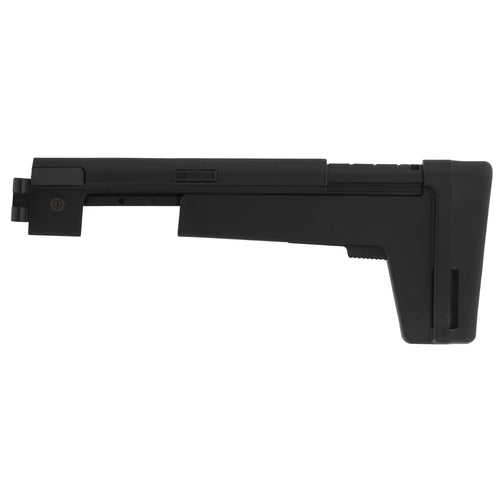 B5 Systems AK Stock 4.5mm Black – Adjustable Folding Stock with Optic Rail and Cushioned Buttpad
