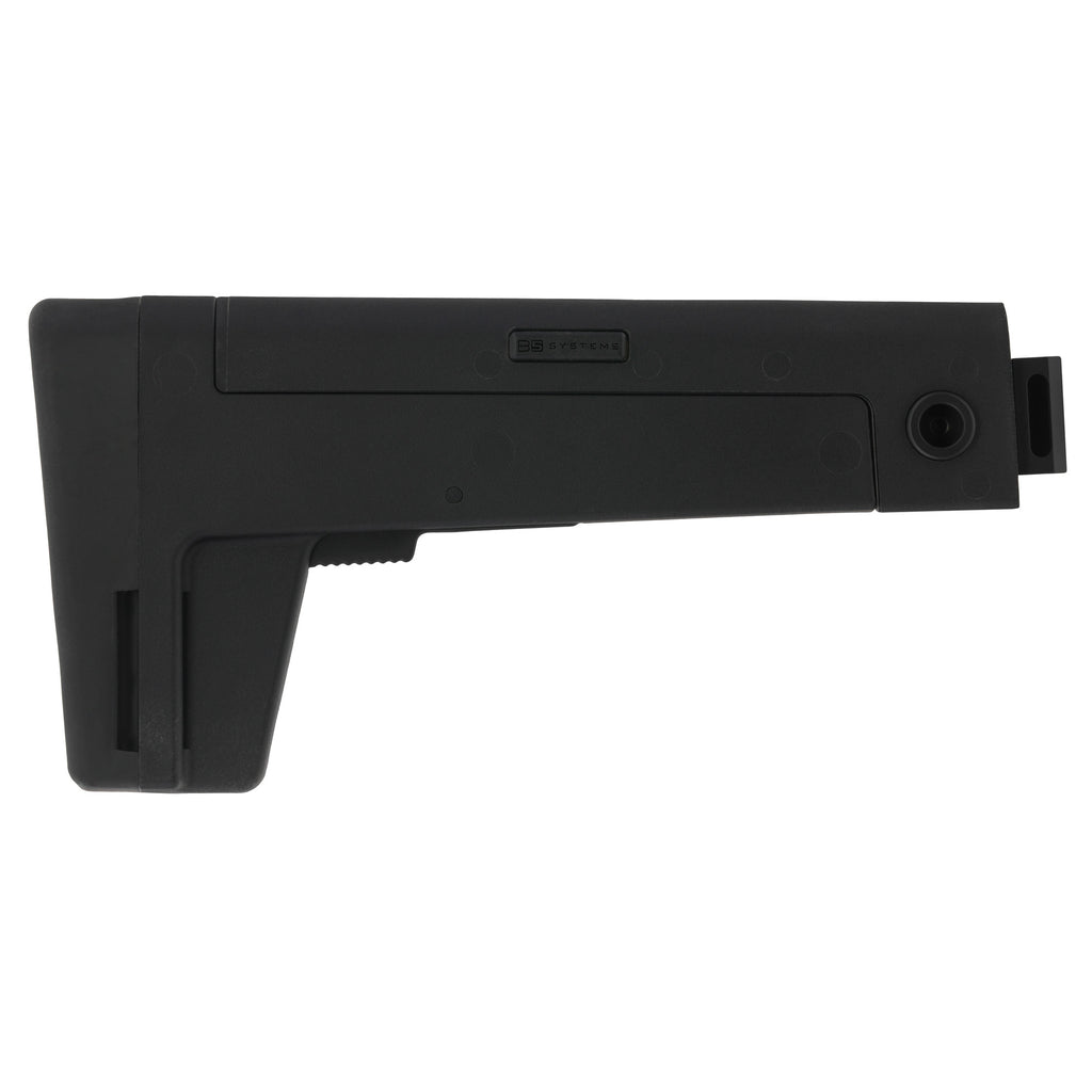 B5 Systems AK Stock 4.5mm Black – Adjustable Folding Stock with Optic Rail and Cushioned Buttpad