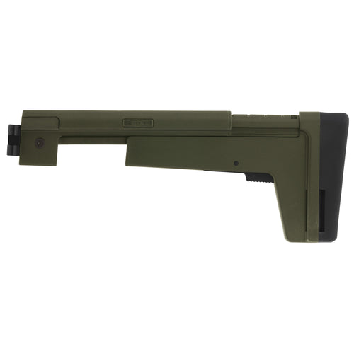 B5 Systems AK Stock 4.5mm in Olive Drab Green – Adjustable Folding Stock with QD Mounts and Cushioned Buttpad