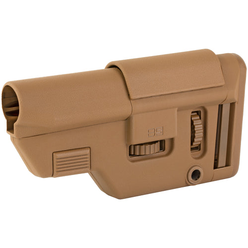 B5 Systems Collapsible Precision Stock Short in Coyote for Milspec Carbine Receivers