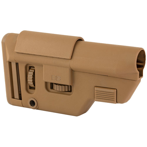 B5 Systems Collapsible Precision Stock Short in Coyote for Milspec Carbine Receivers