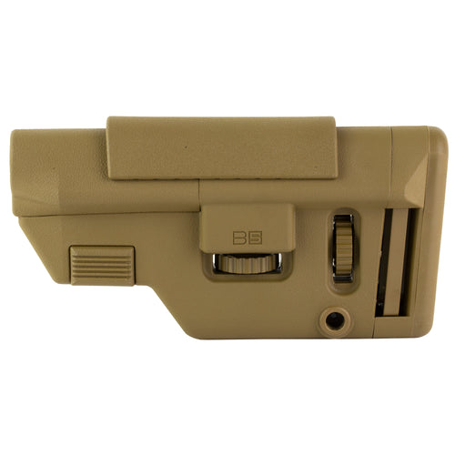 B5 Systems Collapsible Precision Stock Long Coyote | Adjustable Cheekpiece & Buttpad for Milspec Carbine Rifles