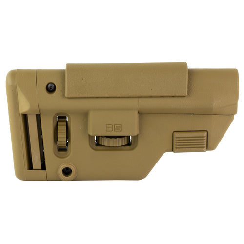 B5 Systems Collapsible Precision Stock Long Coyote | Adjustable Cheekpiece & Buttpad for Milspec Carbine Rifles