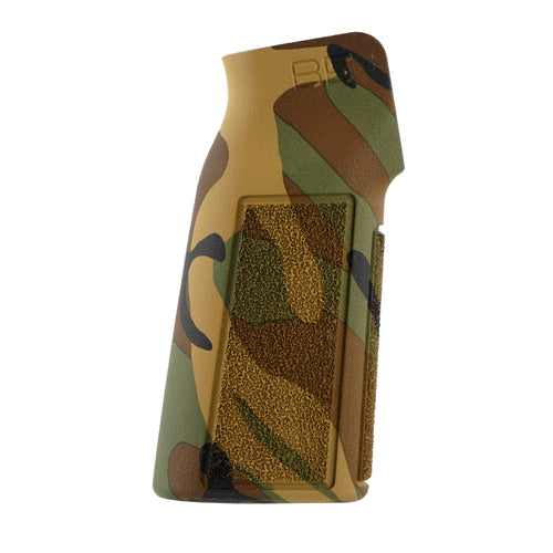 B5 Systems P-Grip Type 22 Woodland Camo Rifle Grip - Enhanced Ergonomics and Secure Handling