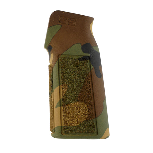 B5 Systems P-Grip Type 22 Woodland Camo Rifle Grip - Enhanced Ergonomics and Secure Handling