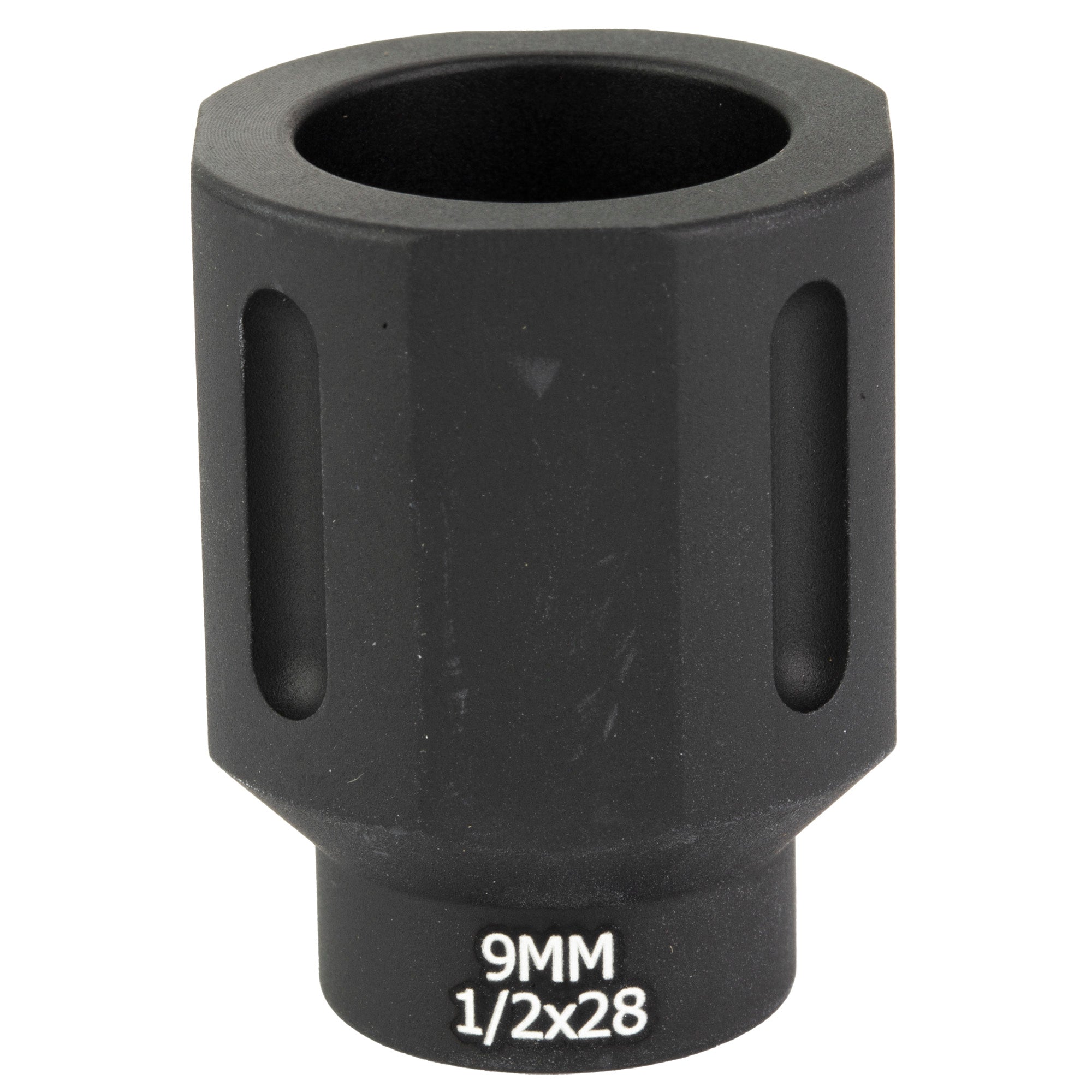 Battle Arms Development HEX Flash Can for 9mm Pistols - 1/2x28 Thread, Black
