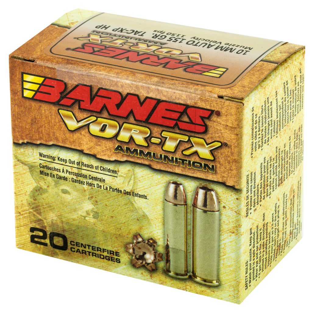 Barnes VOR-TX 10mm 155 Grain XPB Handgun Ammunition - 20 Rounds