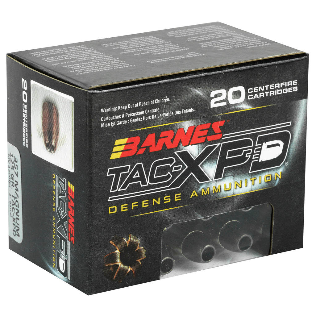 Barnes TAC-XPD .357 Magnum 125 Grain Hollow Point Ammunition - 20 Rounds Per Box