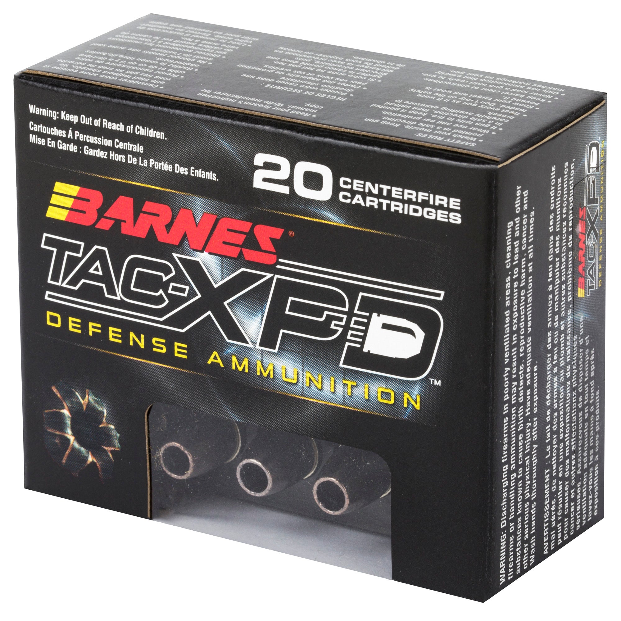 Barnes TAC-XPD 9mm 115-Grain Hollow Point Ammunition (20 Rounds per Box)