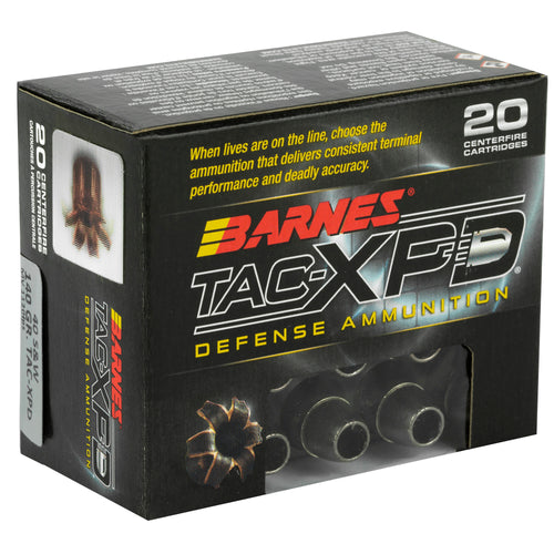 Barnes TAC-XPD .40 S&W 140-Grain Hollow Point Ammunition - 20 Rounds per Box