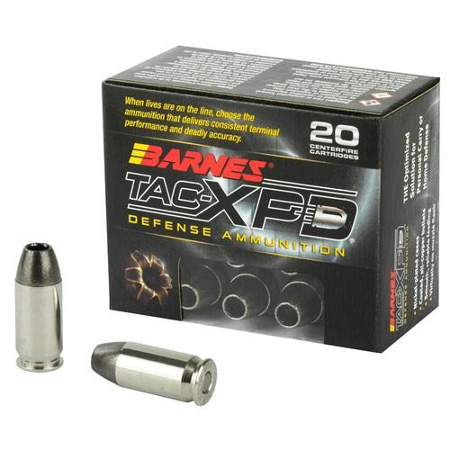 Barnes Tac-Xpd, 45ACP+P, 185 Grain, Tac-Xp, Hollow Point, Lead Free, 20 Round Box, California Certified Nonlead