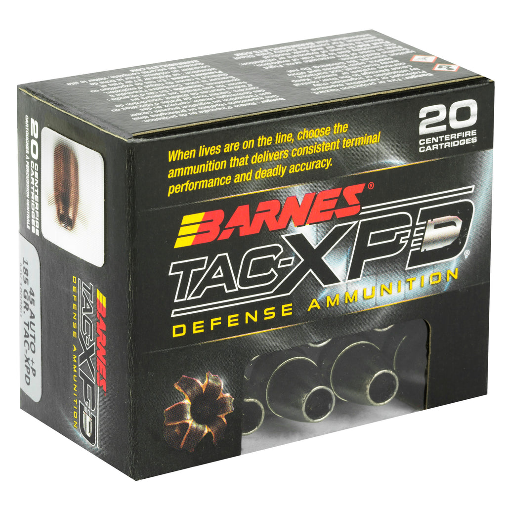 Barnes TAC-XPD .45 ACP 185 Grain Hollow Point Ammunition – 20 Rounds
