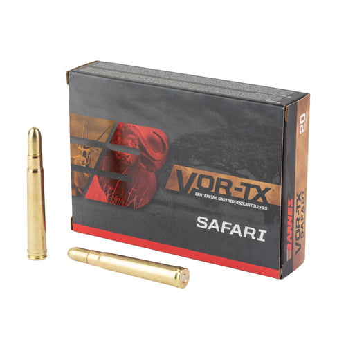 Barnes Vor-Tx Safari, 375 H&h, 300 Grain, Banded Solid Round Nose , 20 Round Box