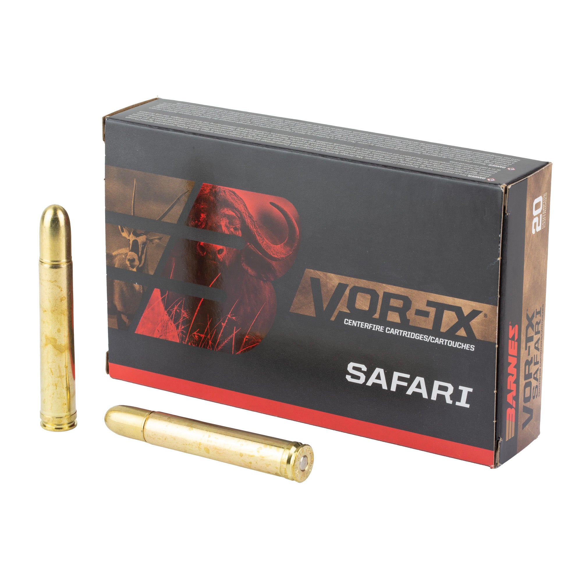 Barnes VOR-TX Safari 458 Winchester 450-Grain Round Nose Ammunition (20/200)
