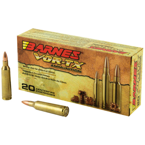 Barnes Vor-Tx, 22-250, 50 Grain, Triple Shock X, Lead Free, 20 Round Box, California Certified Nonlead Ammunition