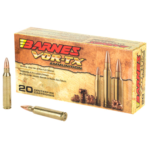 Barnes Vor-Tx, 223 Rem, 55 Grain, Triple Shock X, Lead Free, 20 Round Box, California Certified Nonlead Ammunition