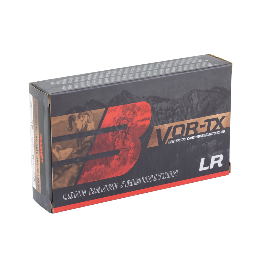 Barnes VOR-TX LR .338 Remington Ultra Magnum 250 Grain LRX Ammo (20 Rounds per Box)