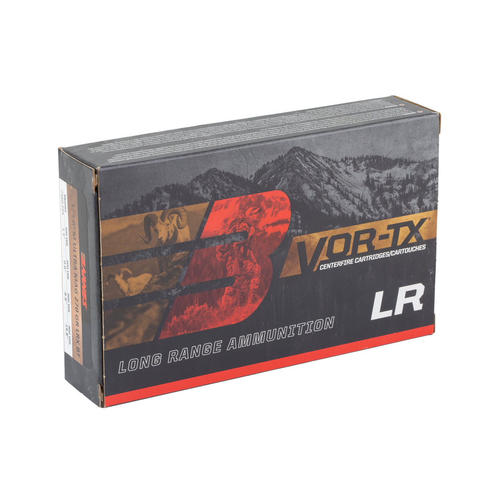 Barnes VOR-TX LR .375 Remington Ultra Magnum 270-Grain LRX Ammunition, 20 Rounds per Box