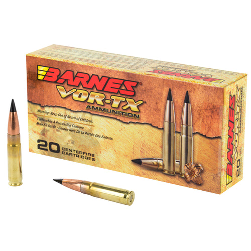 Barnes Vor-Tx, 300AAC Blackout, 110 Grain, Tipped Triple Shock X, Flat Base, Lead Free, 20 Round Box, California