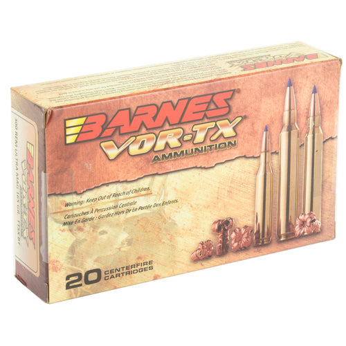 Barnes Vor-Tx, 300 Remington Ultra Magnum, 165 Grain, Tipped Triple Shock X, Lead Free, 20, 200, California