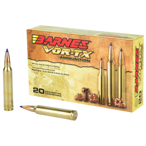 Barnes Vor-Tx, 300WIN, 165 Grain, Tipped Triple Shock X, Boat Tail, Lead Free, 20 Round Box, California Certified