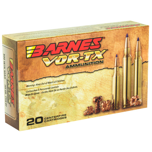 Barnes VOR-TX 300 Winchester Magnum 165 Grain Tipped Triple Shock X Ammunition (20 Rounds)