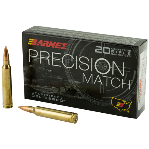 Barnes Precision Match, 300 Win, 220 Grain, Open Tip Match Boat Tail, 20 Round Box
