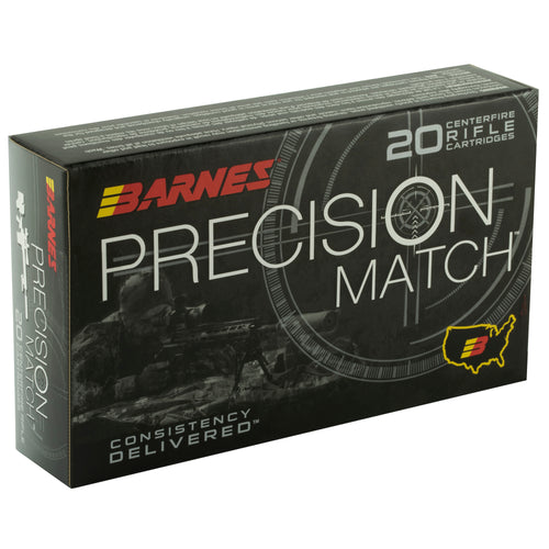 Barnes Precision Match 300 Winchester Magnum 220 Grain Open Tip Match Ammunition - 20 Rounds