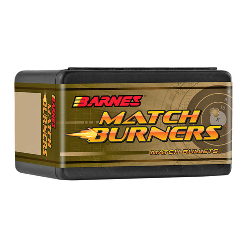Barnes Match Burner 6.5mm 145-Grain Boat Tail Match-Grade Bullets - 100 Count Box