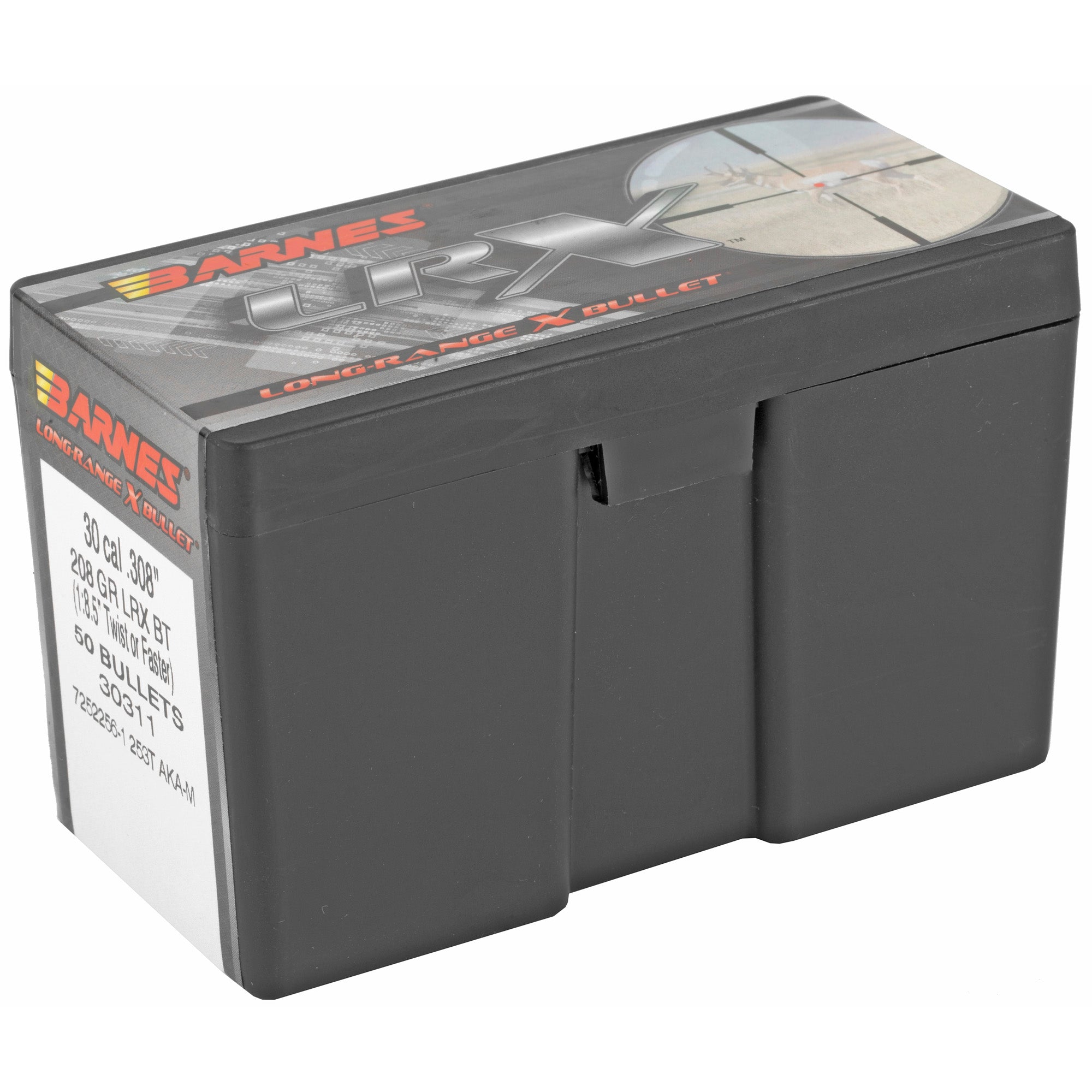 Barnes Long-Range X .308 Caliber 208 Grain Boat Tail Bullets - 50 Count Box