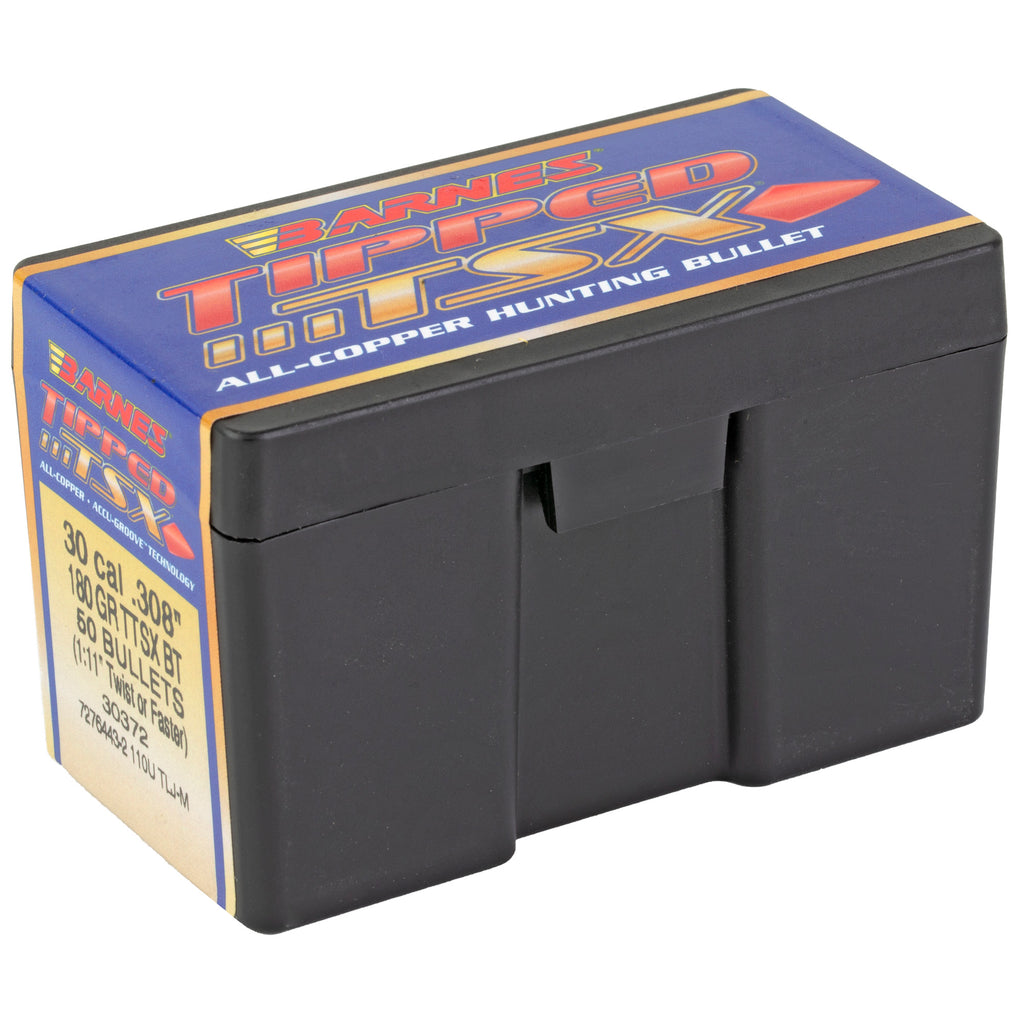 Barnes Tipped TSX .308 180-Grain Copper Ballistic Tip Bullets (50 Count)