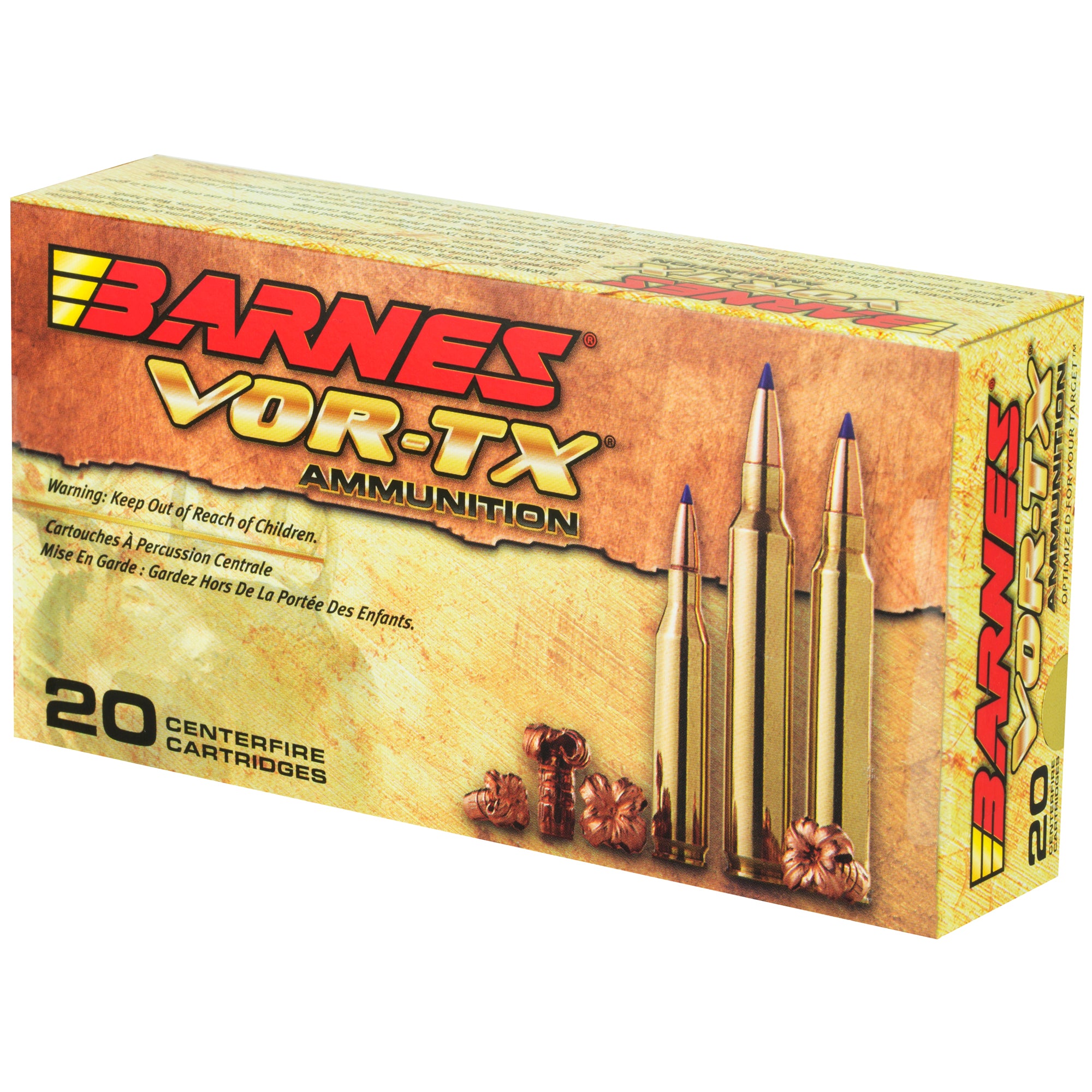 Barnes VOR-TX 308 Winchester 150 Grain Tipped Triple Shock X Ammunition, 20 Rounds